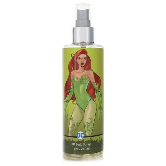 Poison Ivy body spray bottle with green liquid and silver spray top, 8 oz (240 ml)