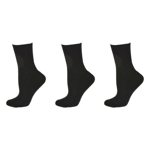 Diabetic/Arthritic Cushioned Cotton Ankle Socks 3 Pack Women Socks - Renee Lane Company
