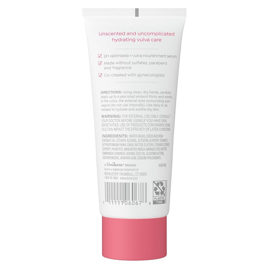 Dove Ultra Gentle Balm tube back label with product info text