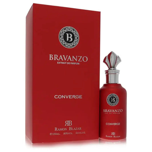 Perfume gift set with red box and capped bottle, Ramon Blazar