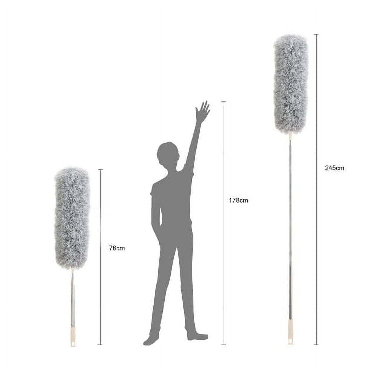 Dusters for cleaning duster with extension pole Bendable Head Long Handle Dusters for Cleaning Ceiling Fan, High Ceiling, Blinds, Furniture,Cars Gray - Renee Lane Company