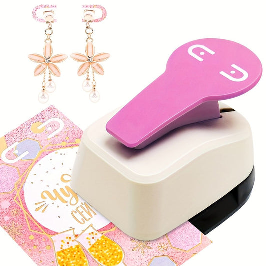Earring Card Hole Punch, Earring Hole Punch, Pink Craft Hole Punch, Card Earring Hole Punch, Craft Lever Earring Hole Punch - Renee Lane Company