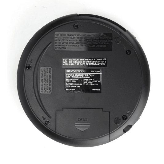 Emerson Portable Bluetooth CD Player with FM Radio and Speaker - Renee Lane Company