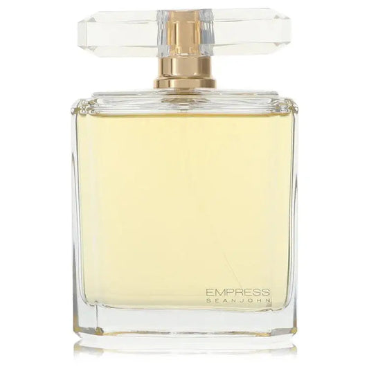 Empress by Sean John women’s perfume bottle with pale gold liquid and gold cap