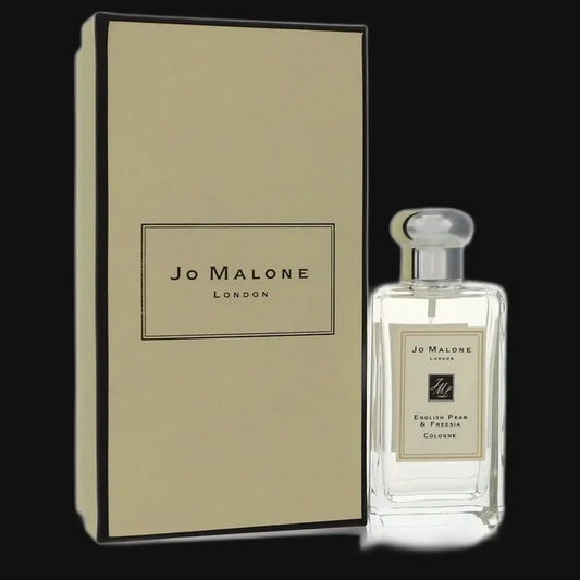 Jo Malone London English Pear & Freesia cologne bottle with kraft box