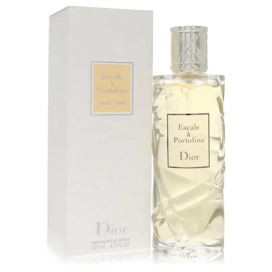 Christian Dior Escale a Portofino perfume set with box and clear bottle, spray cap