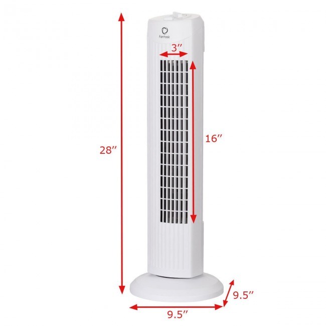 Fantask 35W 28 Inch Quiet Bladeless Oscillating Tower Fan - Renee Lane Company