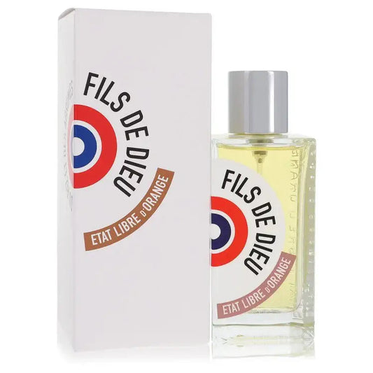 Unisex perfume set by Etat Libre d'Orange: white box, glass bottle with silver cap