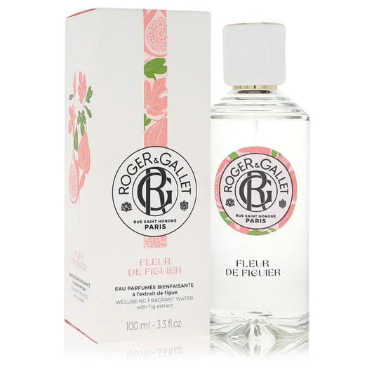 Fleur De Figuier fragrant water bottle with gift box, front view, floral design, 100 ml