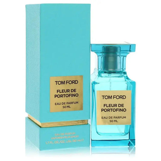 Women's Fleur De Portofino eau de parfum 50 mL glass bottle with turquoise packaging