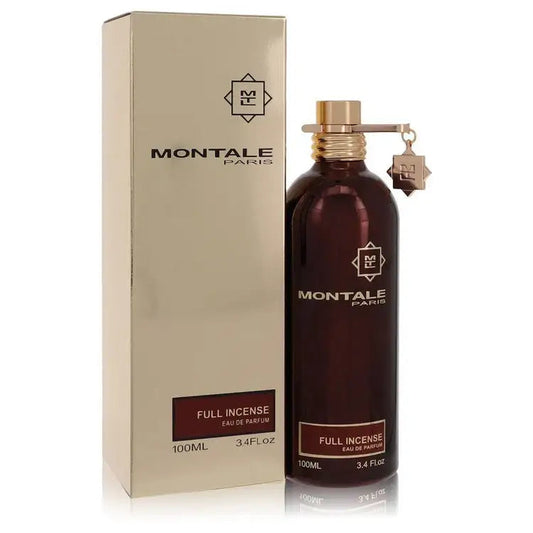 Unisex eau de parfum set: amber bottle with hanging tag and matching box