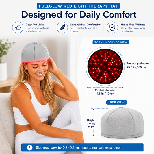 FullGlow Red Light and Infrared Therapy Hat - Renee Lane Company