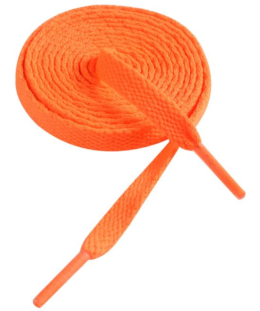 Gendewiner 1 Pair Shoe Laces Neon Orange Replacement Flat Sneakers Boot Brooks Skate Athletic High Top Shoelaces Strings for Converse adidas Vans Air Force 1 Nike Shoestrings 54 inch Long - Renee Lane Company