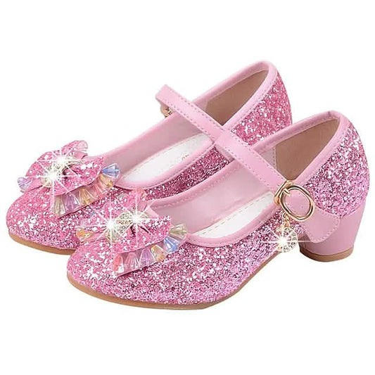 Girls'Heels Party Mary Jane Basic Pump Dress Crystal Bowknot - Renee Lane Company