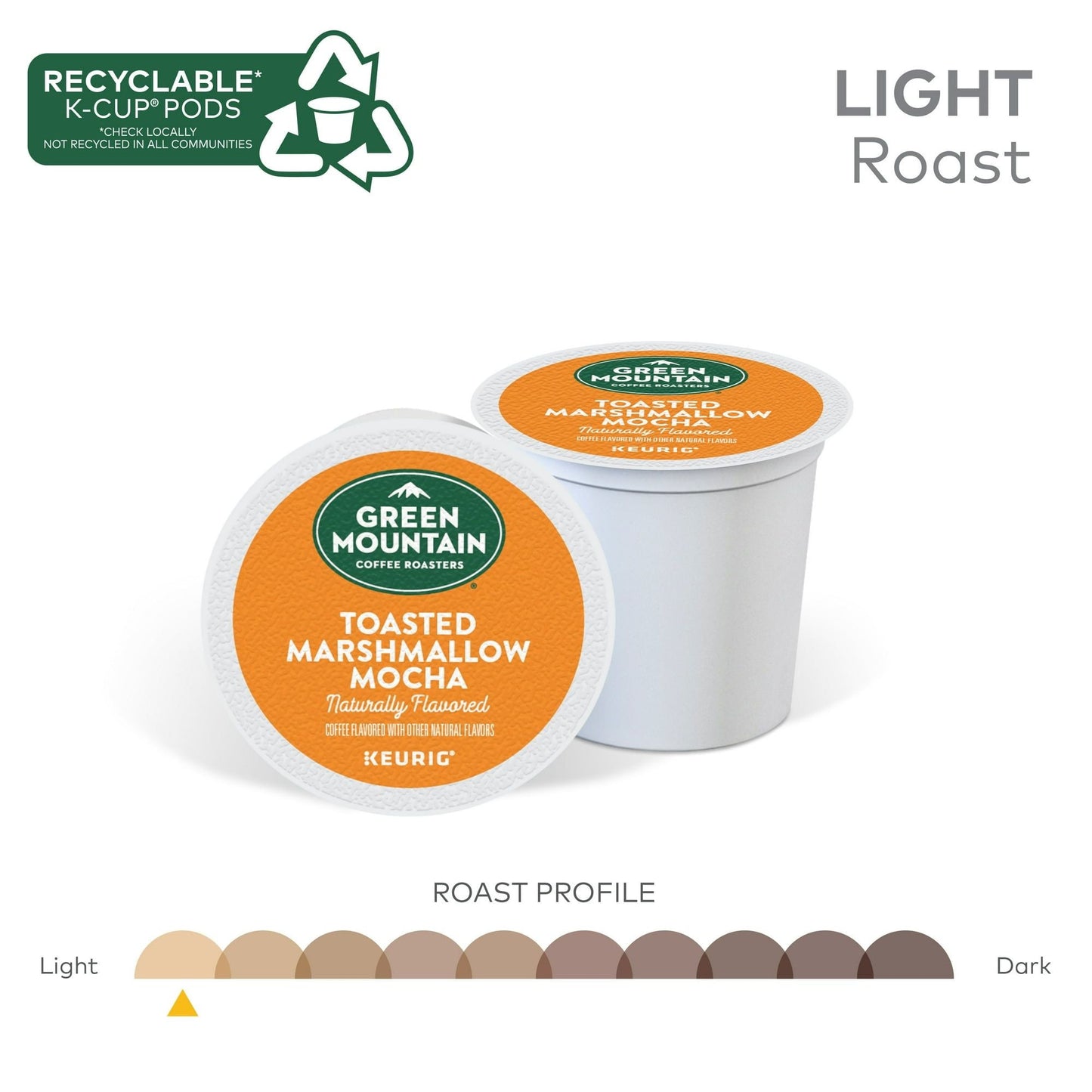Green Mountain Coffee Roasters Toasted Marshmallow Mocha Keurig Single-Serve K-Cup Pods, Light Roast Coffee, 24 Count - Renee Lane Company