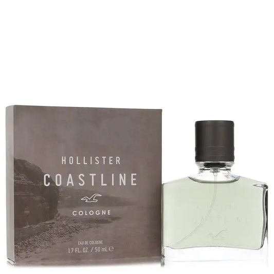 Hollister Coastline Cologne gift set: box and glass bottle with dark cap