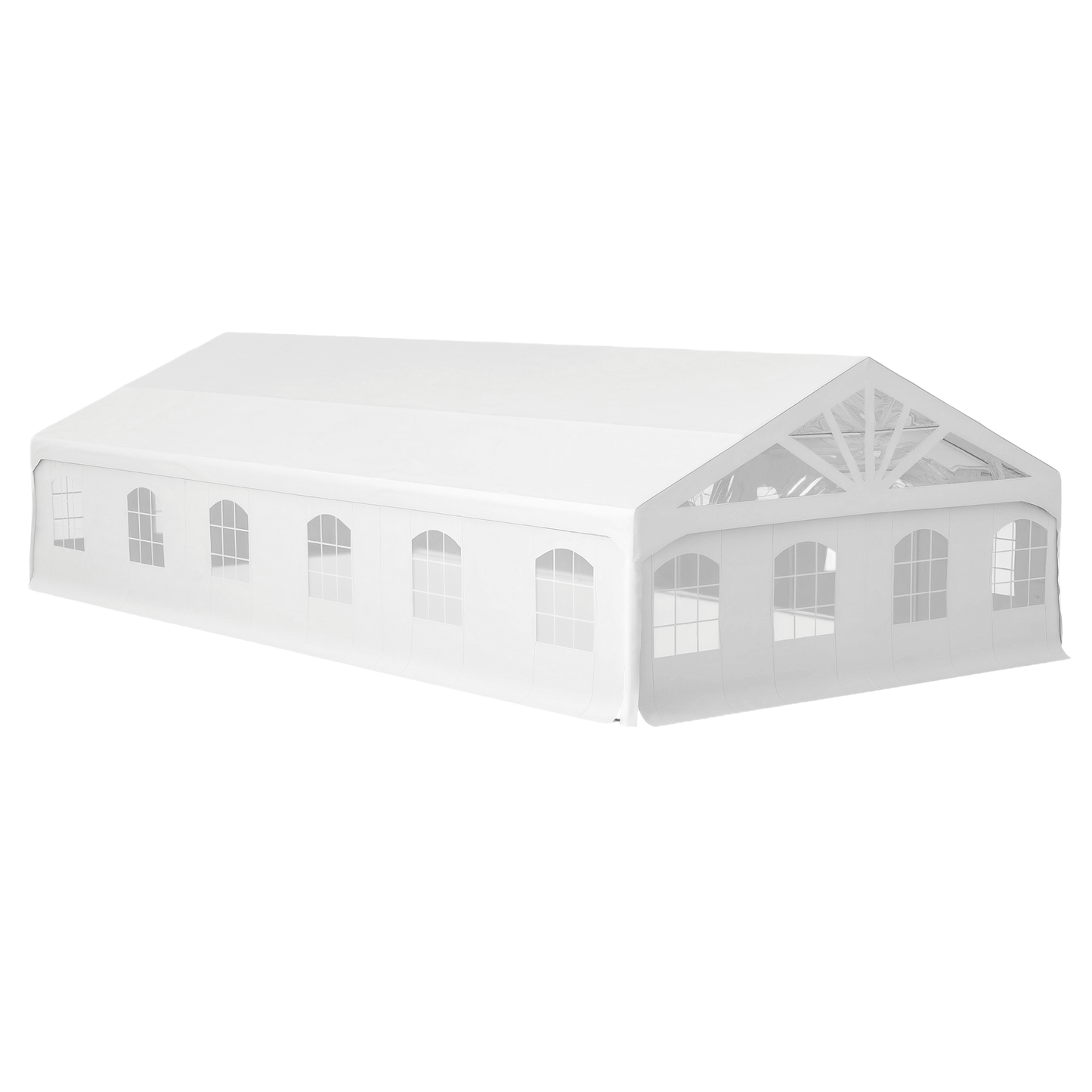 Heavy Duty Party Tent, 19.5' x 39' Large Sun Shade Canopy Tent for Parties, Wedding, Events, BBQ Grill, White - Renee Lane Company