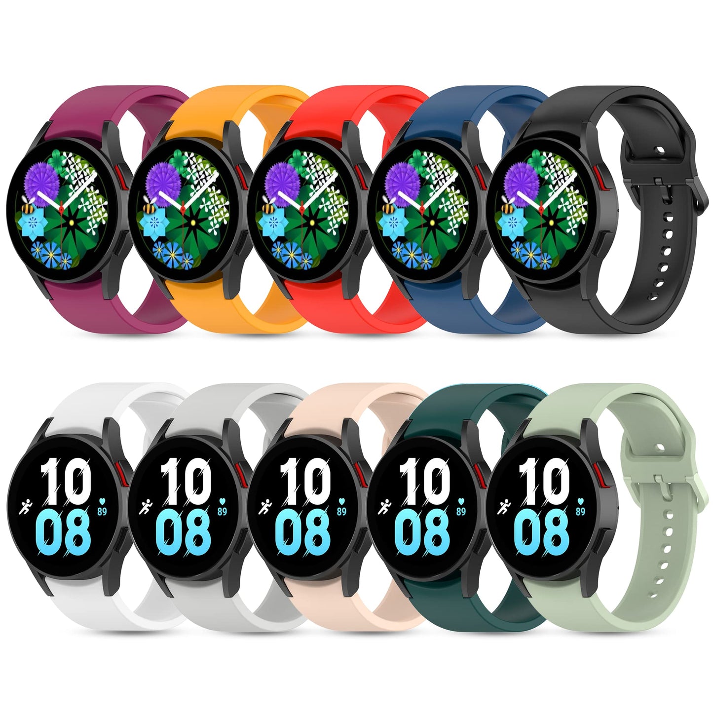 JADINET 10 Pack Samsung Galaxy Watch 4 Band Compatible With Galaxy Samsung Galaxy Watch 5 Band Samsung Watch 5 Bands & Galaxy Watch 4 Bands For Women Samsung Galaxy 4 Watch Bands Galaxy Watch 5 Band - Renee Lane Company