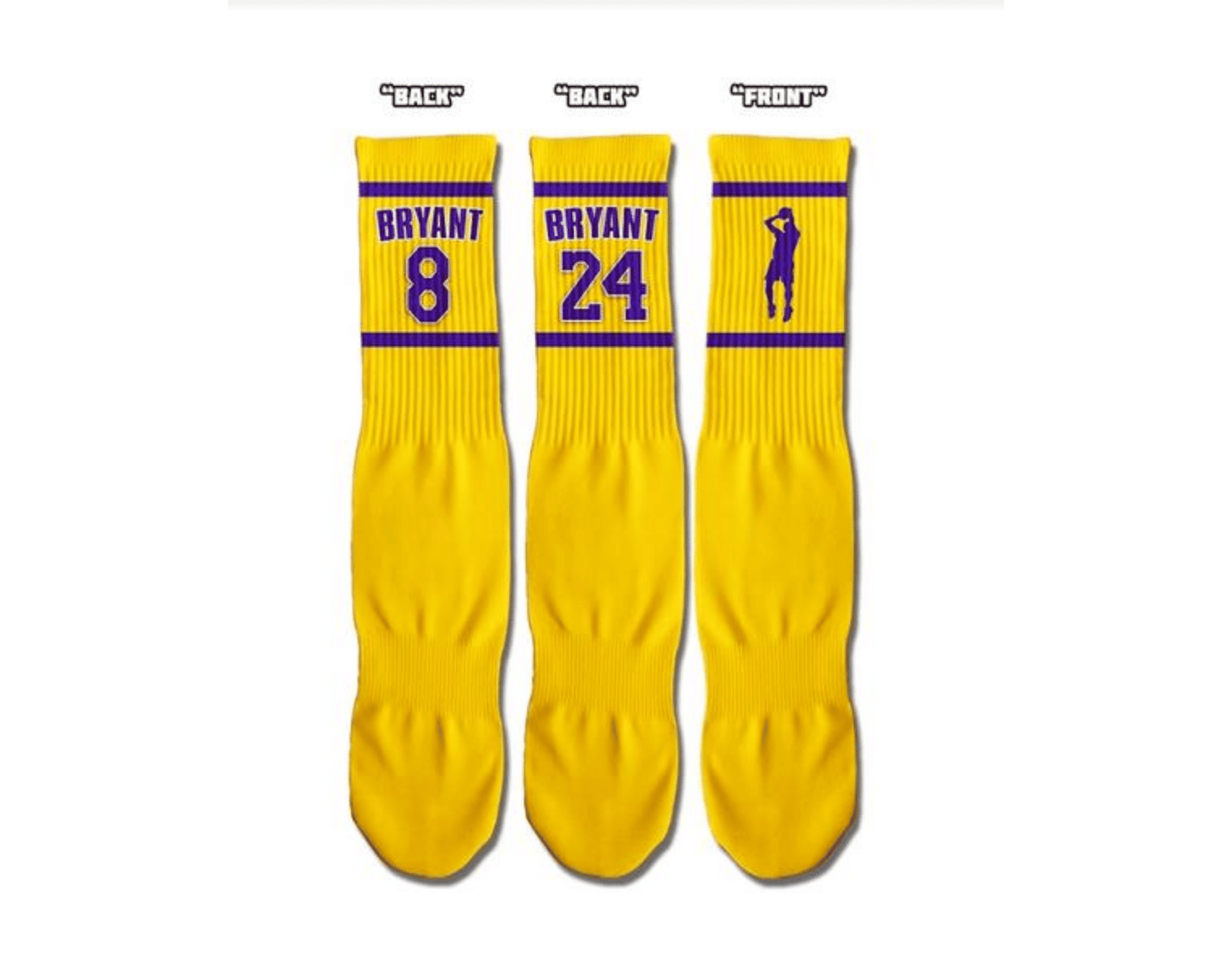 KOBE SILHOUETTE Fun Basketball Socks - Renee Lane Company