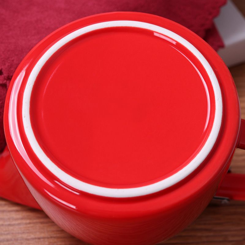 Large Porcelain Teapot Red 900ml (3-4 cups) Stainless Steel Lid and Extra-Fine Infuser Stylish Teapot to Brew Loose Leaf Tea - Renee Lane Company