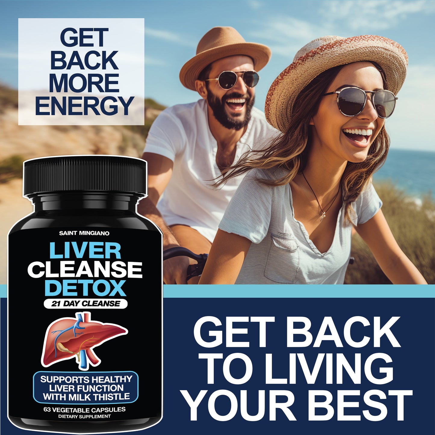 Liver Cleanse Detox & Repair - 21 Day Cleanse - Natural Liver Support Supplement with Milk Thistle - Renee Lane Company