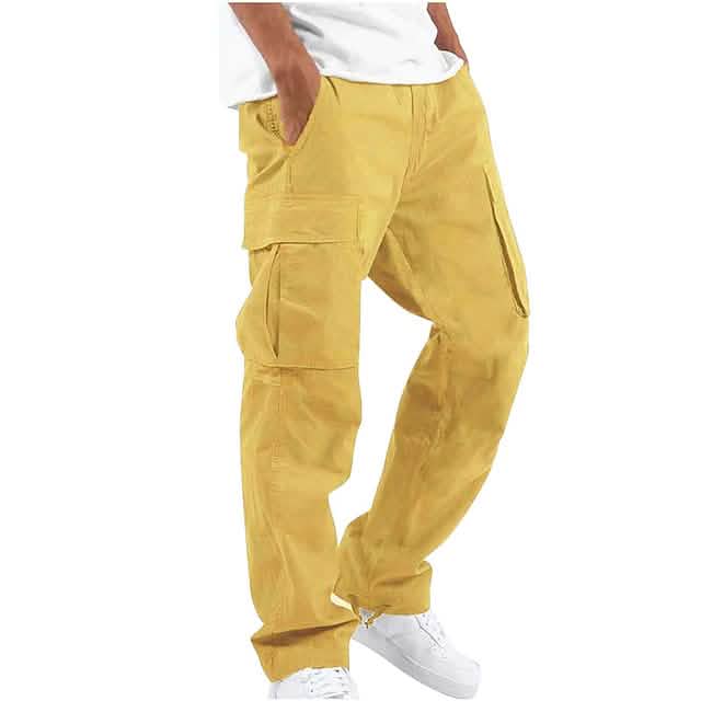 Men's Cargo Pants Trousers Drawstring Elastic Waist Multi Pocket - Renee Lane Company