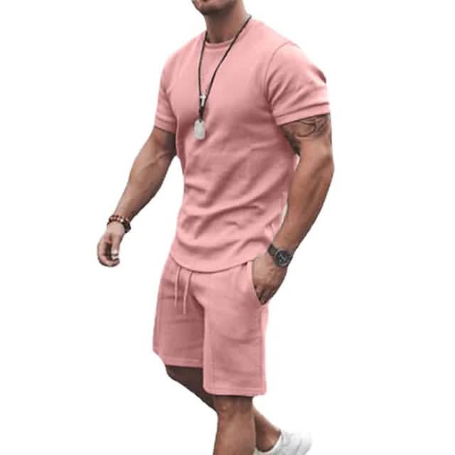 Men's Casual Activewear Running T-Shirt with Shorts - Renee Lane Company