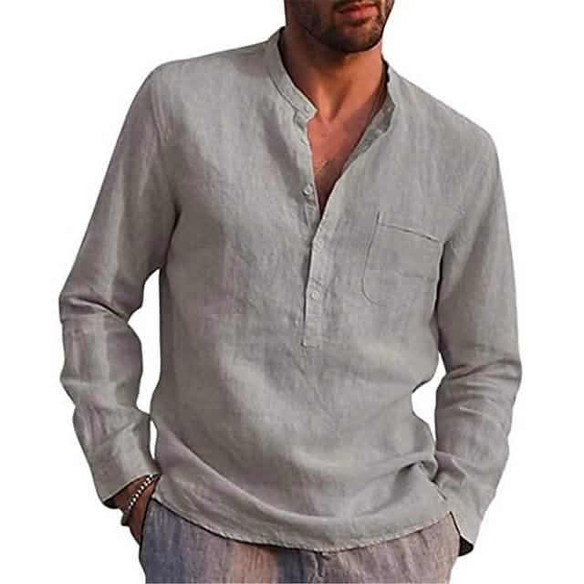 Men's Casual Button Down Shirts Long Sleeve Tops - Renee Lane Company