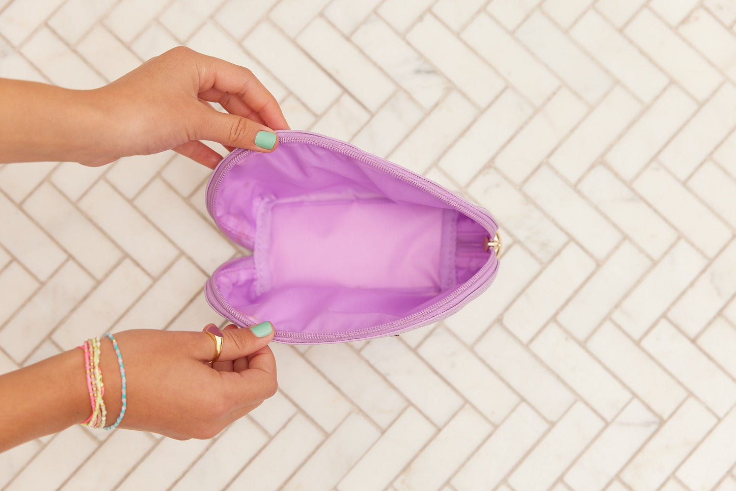 Mermaid Purple Pearl Pouch - Renee Lane Company