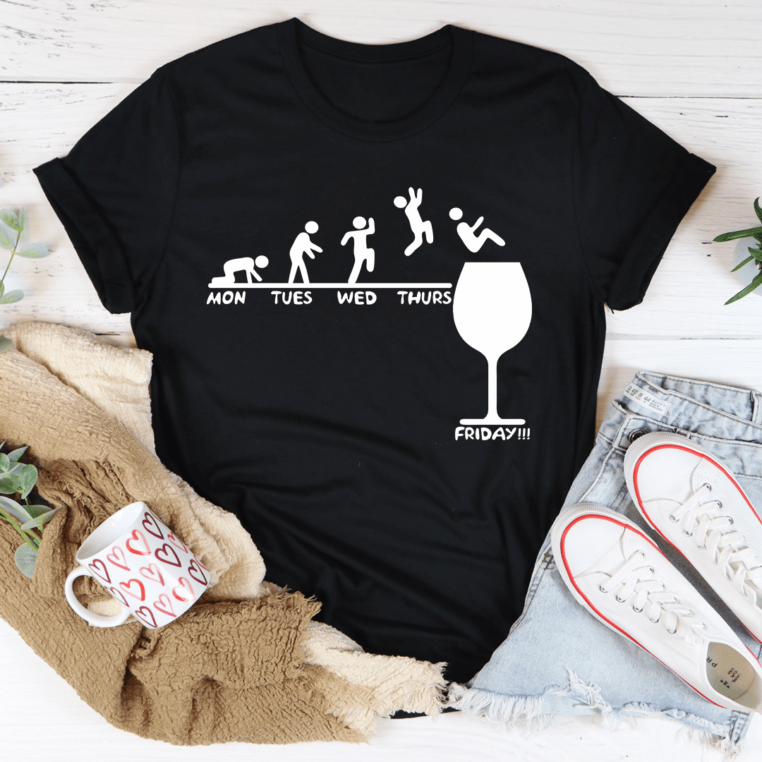 Monday to Friday Wine T-Shirt - Renee Lane Company