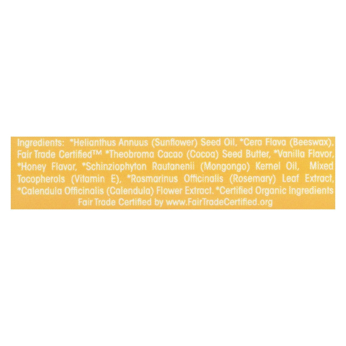 Mongo Kiss Display Center - Lip Balm - Organic - Eco Lips - Vanilla Honey - .25 Oz - Case Of 15 - Renee Lane Company