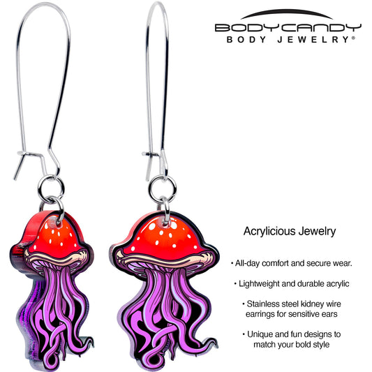 Mushroom Jellyfish Dangle Earrings by Onyx O - Renee Lane Company