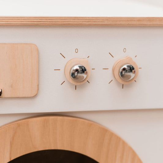 Natural Wooden Toy Washing Machine - Renee Lane Company