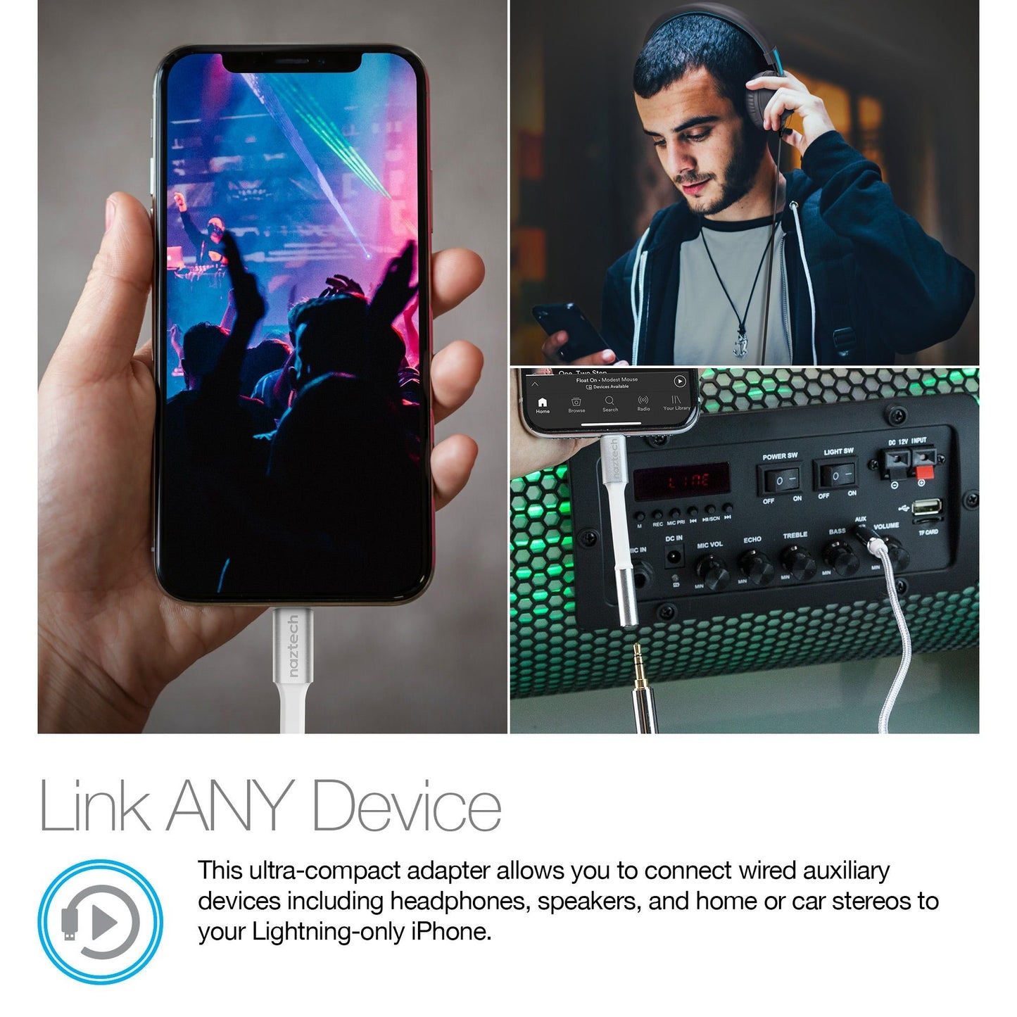 Naztech MFi Lightning to 3.5mm Adapter - Renee Lane Company