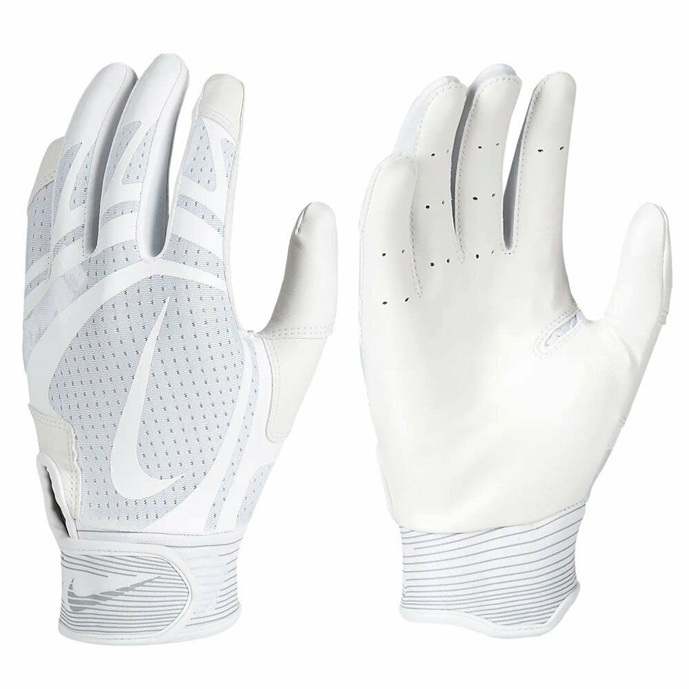 Nike Alpha Huarache Edge Batting Gloves - Unisex - 1 Pair (White/White - XX-Large) - Renee Lane Company