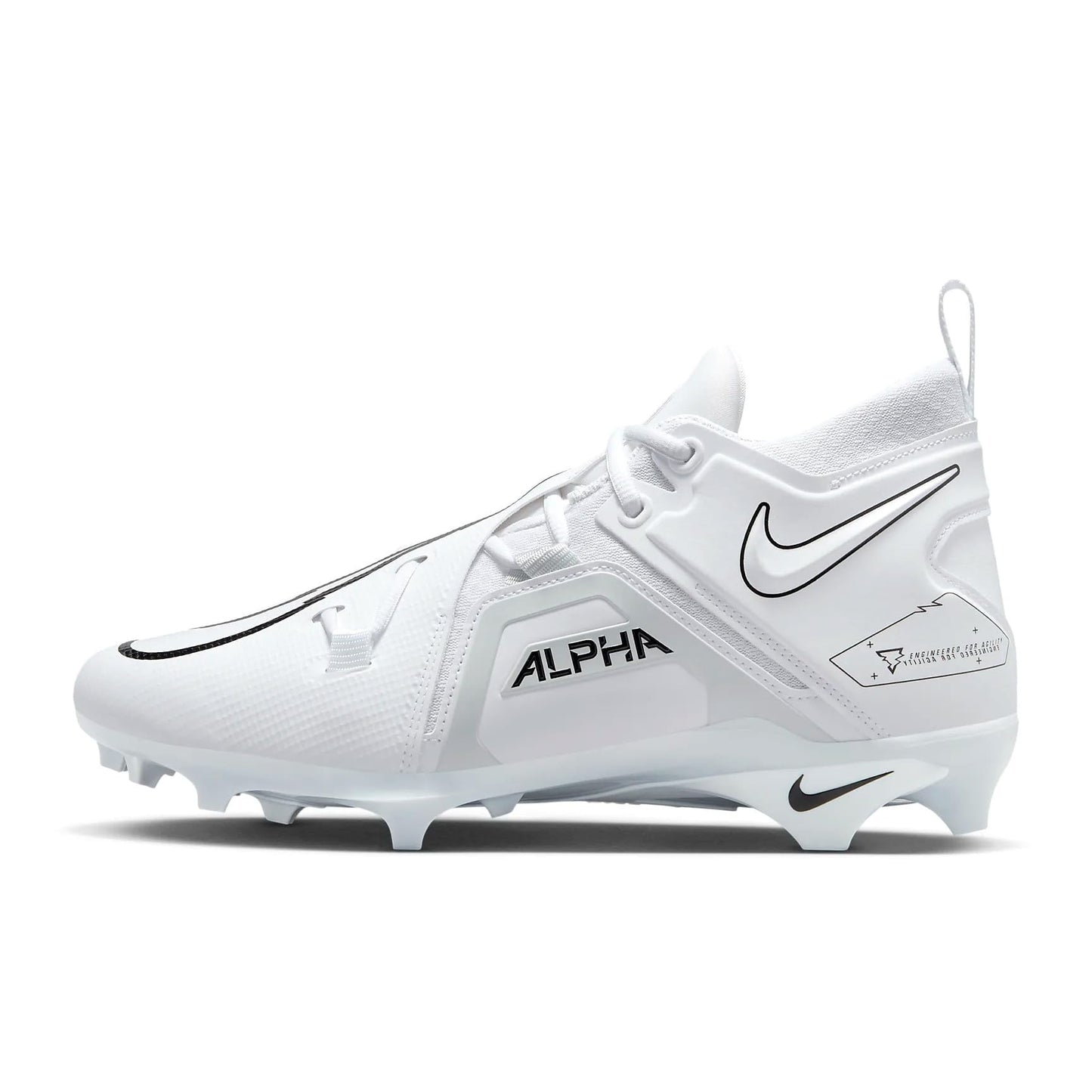 Nike Alpha Menace Pro 3 CT6649-109 White-Pure Platinum-Black Mens Football Cleats 9 US - Renee Lane Company