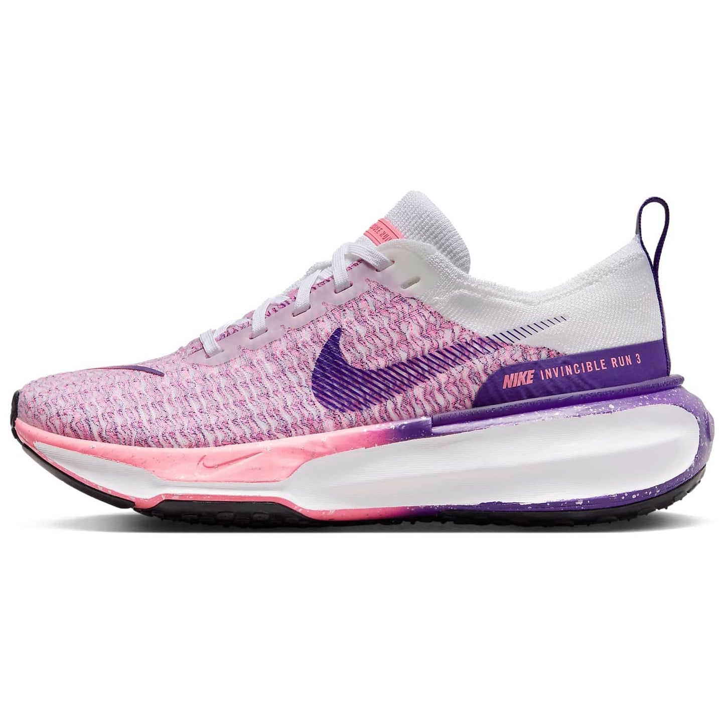 Nike Invincible 3 Womens Road Running Shoes (FQ8766-100 White/Coral Chalk/Metallic Silver/Court Purple) Size 10 - Renee Lane Company