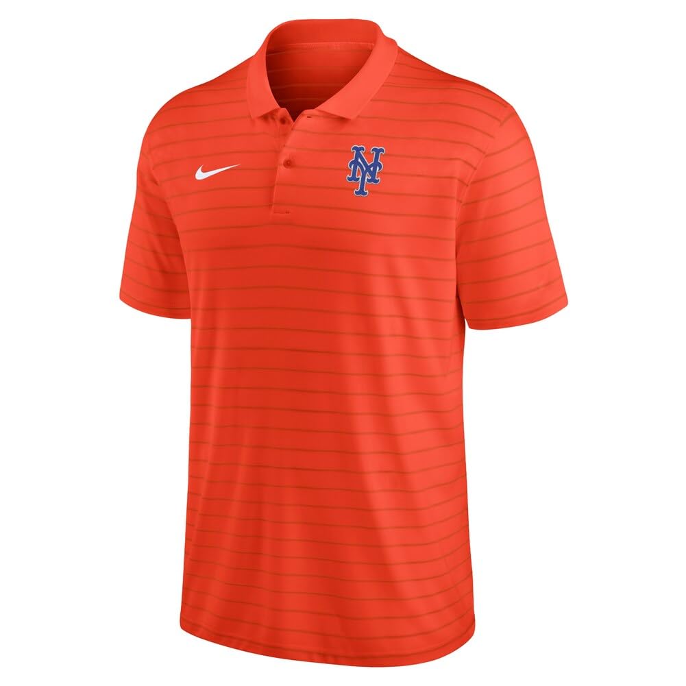 Nike Mens MLB Authentic Collection DRI-FIT Victory Polo (US Alpha XX-Large Regular Regular Orange New York Mets) - Renee Lane Company