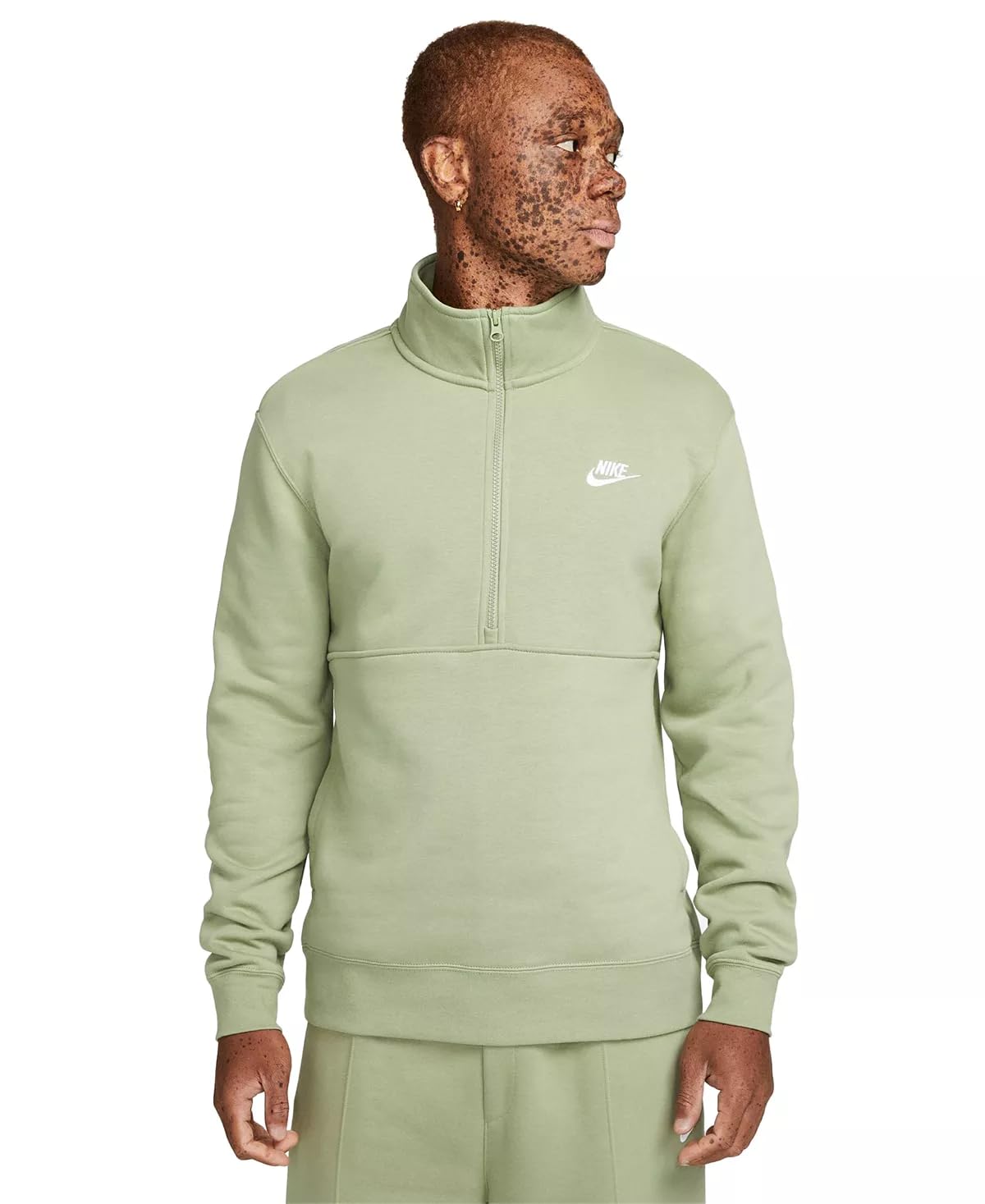 Nike Sportswear Club Mens Brushed-Back 1/2-Zip Pullover XL Green - Renee Lane Company