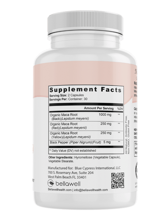 Organic Maca Root Complex by Bellawell - Renee Lane Company