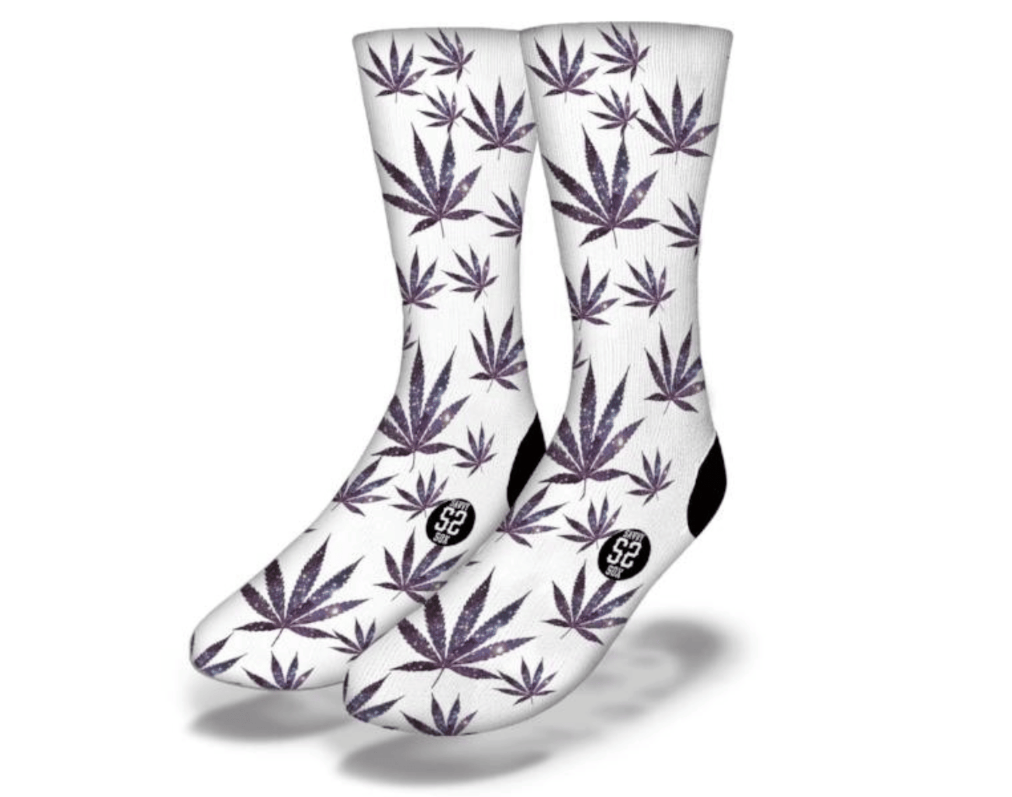 PURPLE HAZE POT LEAF Funny Weed Socks - Renee Lane Company