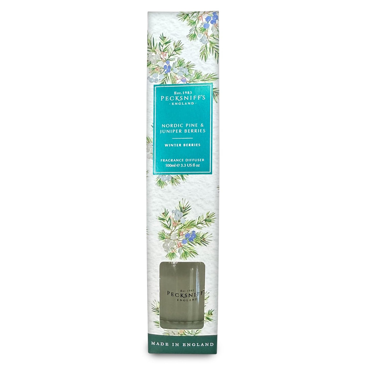 Pecksniffs Nordic Pine and Juniper Berries Diffuser | 100ml/3.38 Fl Oz - Renee Lane Company