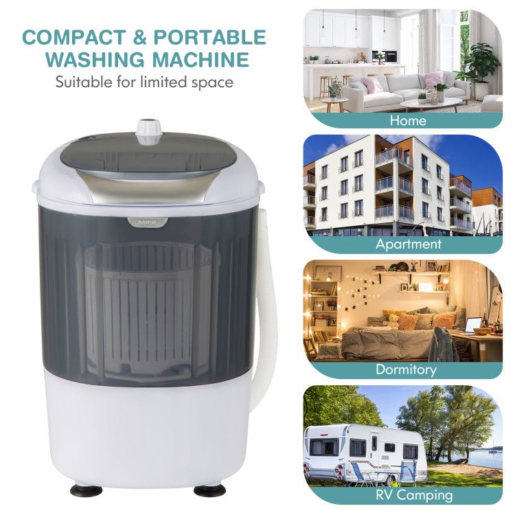 Portable Mini Washing Machine Semi-Automatic Washer and Spinner Combo with Single Tub - Renee Lane Company
