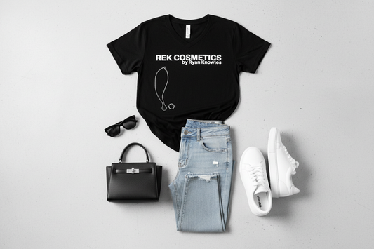 REK Cosmetics by Ryan Knowles V-neck Women's T-shirt | REK Cosmetics - Renee Lane Company