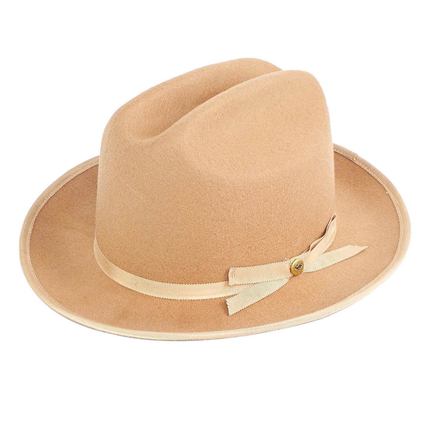 Rough Road Wool Felt Grosgrain Band Fedora Hat - Renee Lane Company