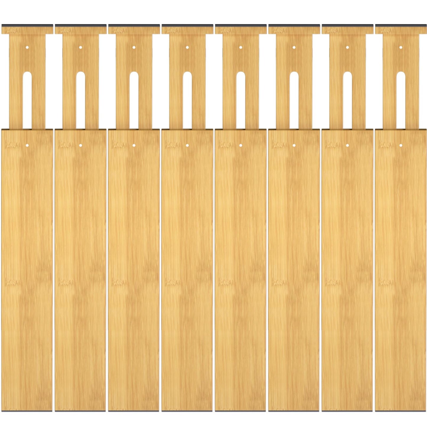Ryqtop Bamboo Drawer Dividers17-22" Adjustable Kitchen Drawer Organizer for Clothes8 Pack Expandable Drawer Organization Separators for BedroomBathroomDresser and OfficeNatural - Renee Lane Company