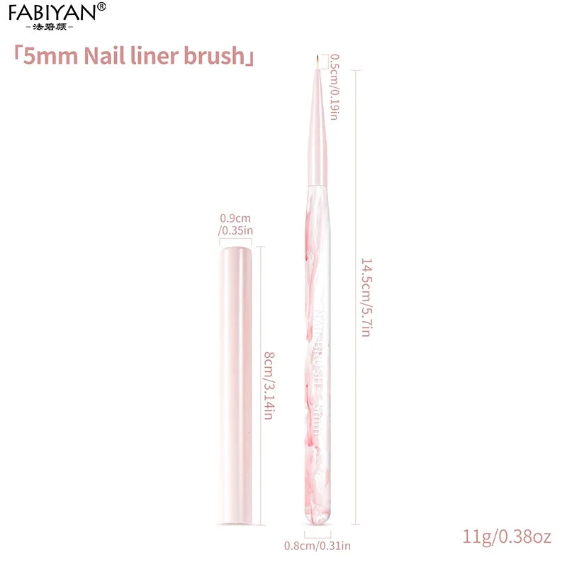 Nail Art Liner Brushes Elongated Lines Striping Drawing Painting Brushes For Manicure Beauty Salon Nails Products Manicure Tools