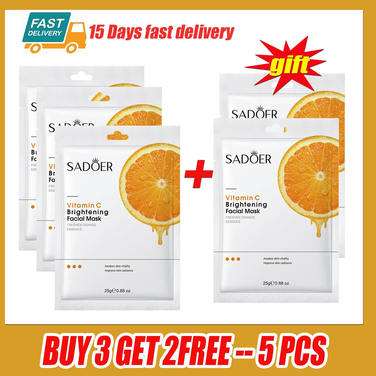 Vitamin C Facial Mask Remove Blackheads Shrink Pores Brightening Skin Soothing Moisturizing Korean Beauty Skincare Products