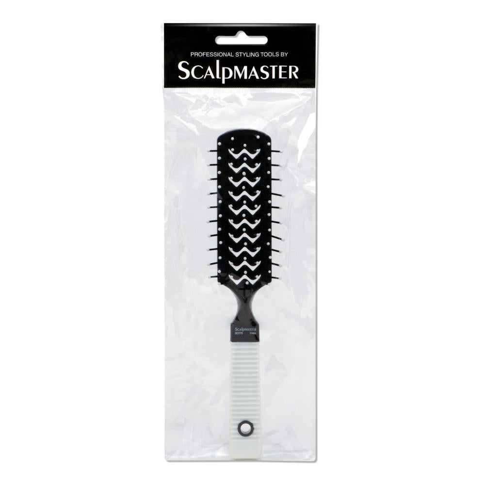 Scalpmaster 7 Row Vent Brush w/ Rubber Grip Handle - Renee Lane Company