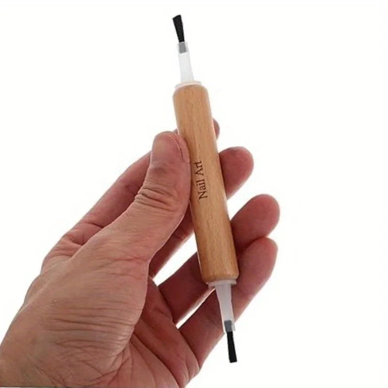 Professional Nail Art Brush Set Multi-Functional Nail Polish Brushes with Detachable Wooden Grip Nail Art Tools Nail Accessories